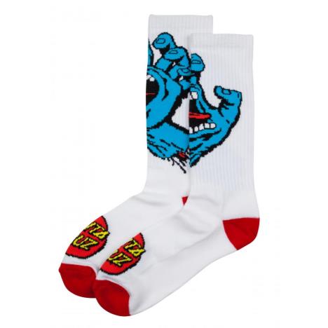 SANTA CRUZ SOCKS SCREAMING HAND WHITE £9.99